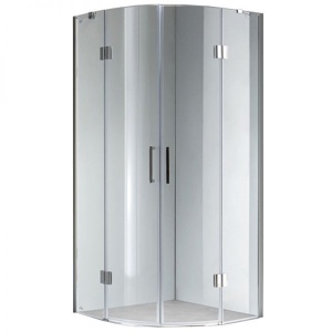 Cabina de dus Semirotunda KZ92A, Design Modern 80x80cm, Culoare Crom