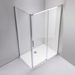 Cabina de dus Super Slim Nova , Dreptunghiulara 100x90cm, Design Modern, Culoare Crom - Img 6