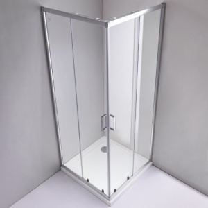 Cabina dus KZ93D/ST02C crom cu cadita inclusa neagra, dimensiune 70x70 - Img 2