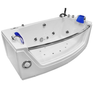Cad?? Spa Premium cu Hidromasaj, 175x89x60 cm, Tetiere Albastre, 2 Locuri - Img 1