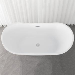 Cada De Baie De Sine Statatoare 160x75x73cm, Design Elegant , Culoare Alb - Img 2