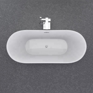 Cada de baie Freestanding 150x75x58cm, Design Modern , Culoare Alb - Img 3