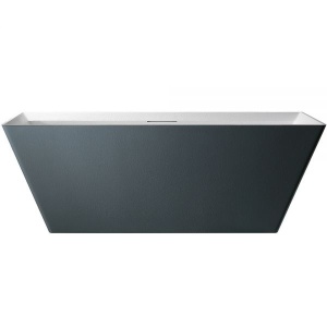 Cada De Baie Freestanding, Design Modern 170x75x60xcm, Strat Abraziv, Culoare Albastru Gri/Alb