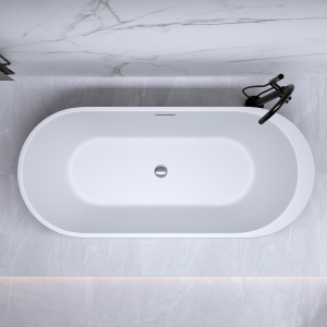 Cada de baie Porto 503A 150x75cm, Culoare Negru , Deversor Cromat - Img 6