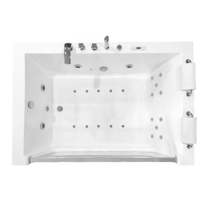 Cada de baie spa cu hidromasaj pentru 2 persoane 176X121X61CM alba - Img 2