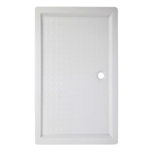 Cadita de dus dreptunghiulara inalta antiaderenta SXL04C 120 x 90 cm alba