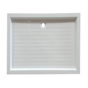Cadita de dus dreptunghiulara inalta antiaderenta SXL04C 120 x 90 cm alba - Img 3