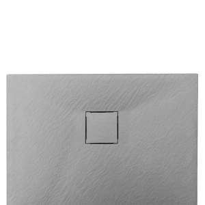 Cadita de dus dreptunghiulara slim imitatie piatra Riko 90 x 70 cm gri - Img 8
