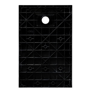 Cadita de dus MIKO Slim, Structura de piatra 110x80cm, Culoare Negru - Img 5