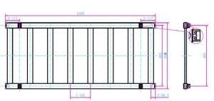 Calorifer de baie Portprosop 120x50cm, Cube Crom , Culoare Crom - Img 2