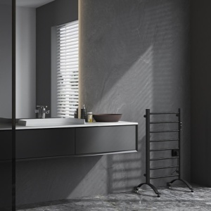 Calorifer electric TAAL-BL 200W pentru baie 91x50, negru - Img 7