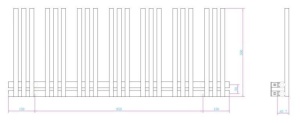 Calorifer Portprosop 125x50cm, Linear White, Design Modern, Culoare Alb - Img 2