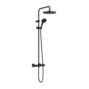 Coloana de dus cu baterie termostatata negru mat Hansgrohe Vernis Blend 240 S cu 2 functii