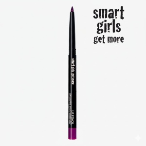 Creion de buze Smart Girls Get More, rezistent la apa, cremos, mov - Img 1