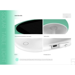 Lampa Solara LED Portabila si Reincarcabila de Interior Exterior, Mushroom Neosimply, 500 lumeni, 4 Moduri de utilizare, panou solar, Green - Img 5