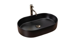 Lavoar de blat ceramic REA NADIA black mat - Img 1