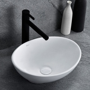 Lavoar De Blat REA SOFIA WHITE, Dimensiuni 41 X 34.5 X 15 Cm, Montaj Pe Blat, Design Deosebit, Forma Ovala, Ceramica Sanitara, Alb - Img 2