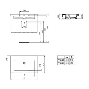 Lavoar pe mobilier Ideal Standard Atelier Extra alb lucios cu orificiu preaplin 81 cm - Img 12