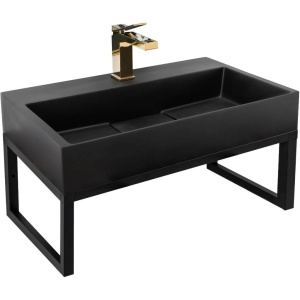 Lavoar PRO Goya Black Mat, console incluse, 70x45cm, compozit
