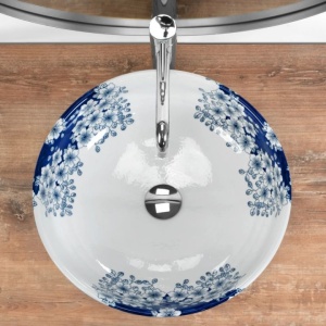 Lavoar REA Fiori rotund, diametru 41 cm,ceramica saniatara - Img 5