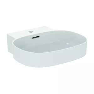 Lavoar suspendat Ideal Standard Atelier Linda-X 50 cm alb lucios cu orificiu baterie si preaplin - Img 11