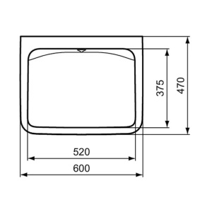 Lavoar suspendat Ideal Standard Contour 21 alb lucios 60 cm - Img 11