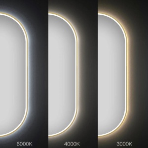 Oglind?? LED OVL 50x100cm, Brush Gold - Img 4