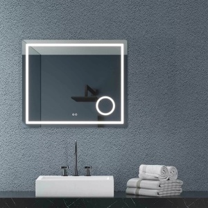 Oglinda cu iluminare LED si dezaburire Fluminia Cleopatra 80 cm plus lupa cosmetica - Img 4