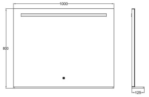 Oglinda Led 100x80cm, Cu sistem dezaburire, Lumina reglabila, 2 Difuzoare Bluetooth - Img 2