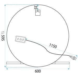 Oglinda LED 60 cm - Img 9