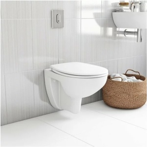 Set rezervor Grohe Rapid SL cu clapeta Skate Air alba si vas wc Grohe Bau Ceramic Rimless capac soft close - Img 3