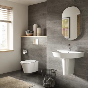 Set vas wc suspendat Connect Air Aquablade cu capac slim soft close