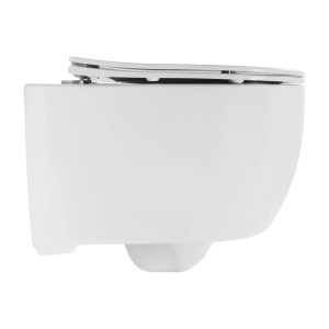Set vas WC suspendat Rea Olivier alb lucios cu capac softclose - Img 3