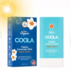 Stick de protectie solara COOLA, USA California, SPF 30, filtru UVA/UVB cu spectru larg si parfum de cocos, rezistent la apa - Img 1