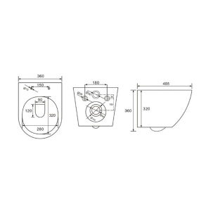 Vas WC PRO VERA NEGRU MAT, Capac Slim Premium Soft-Close Inclus , Montaj Suspendat, Ceramica sanitara - Img 3