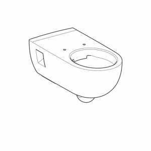 Vas wc suspendat Geberit Selnova Comfort Rimfree cu spalare verticala proiectie alungita fara capac alb - Img 2