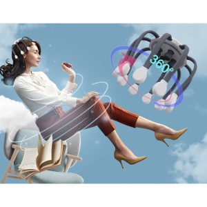 Aparat masaj electric Seve Shop pentru scalp, cap, cu 10 contacte de vibratie, 4 moduri, masaj portabil fara fir pentru cap pentru relaxare si tensiune, somn profund, marime unica - Img 3