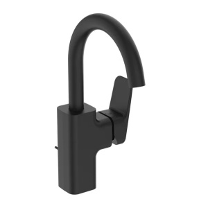 Baterie lavoar inalta Ideal Standard Ceraplan 280 negru mat cu ventil Pop-Up metalic
