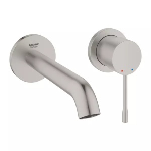 Baterie lavoar incastrata Grohe Essence 18 cm crom periat Supersteel fara corp ingropat - Img 2