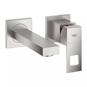 Baterie lavoar incastrata Grohe Eurocube S crom periat Supersteel fara corp ingropat - Img 1