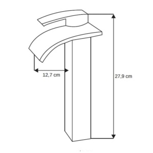 Baterie lavoar PRO DORA High, Montaj pe blat, inaltime 28 cm, finisaj Crom - Img 5