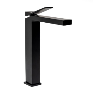 Baterie lavoar REA DUET BLACK HIGH, Montaj pe blat, inaltime 28 cm, finisaj Negru Mat - Img 4