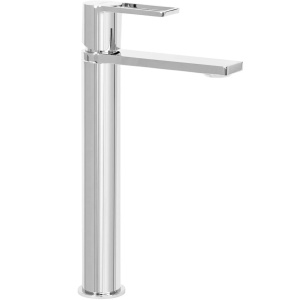 Baterie Lavoar REA FLIP CHROME HIGH, Montaj Pe Blat, Capat Fix, Monocomanda, Inaltime 31.5 Cm, Crom - Img 1