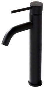 Baterie lavoar REA LUNGO BLack, Inaltime 28cm, finisaj Negru Mat - Img 2