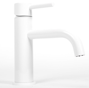 Baterie Lavoar REA LUNGO WHITE LOW Montaj Pe Lavoar, Capat Fix, Inaltime 17 Cm, Finisaj Alb - Img 4