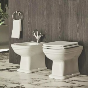 Bideu pe pardoseala Ideal Standard Atelier Calla BTW alb lucios - Img 1