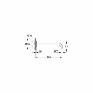 Brat de dus Grohe Rainshower 286 mm - Img 2