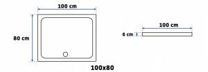 Cabin de du?? Rea City, Dimensiune 80x100cm, Culoare Black - Img 6