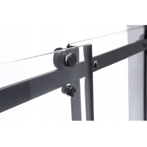 Cabina de dus BS15A Dreptunghiulara, Dimensiune 100x80cm, Culoare Negru - Img 5