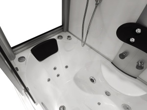 Cabina de dus cu cada Spa cu hidromasaj 165X85X220 cm alb - Img 7